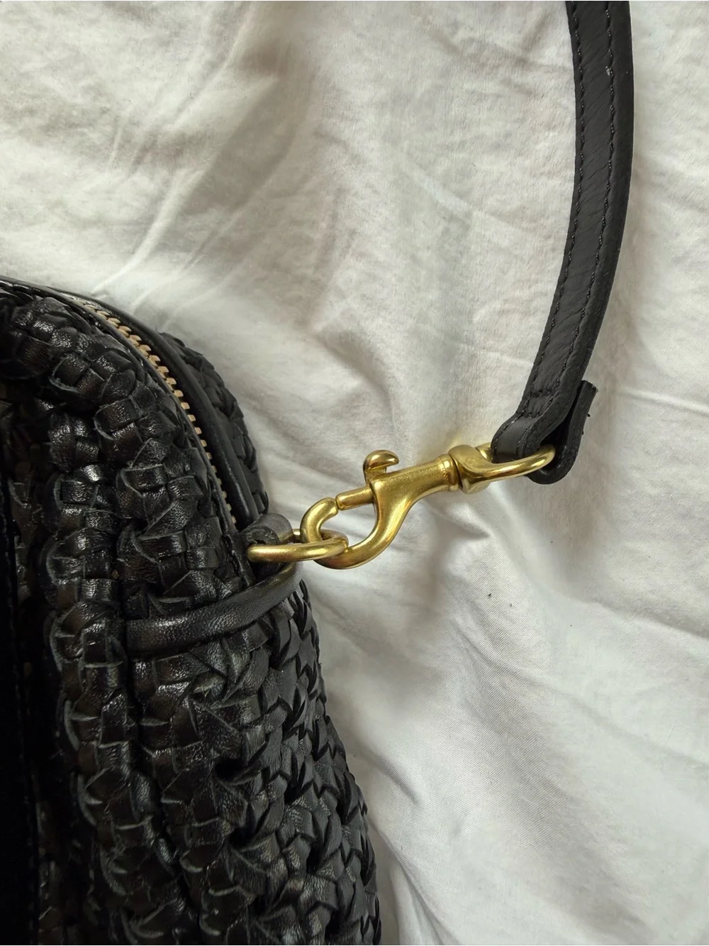 Black Woven Crossbody Bag - Clare V - Picture 6 of 8